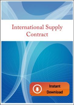 Contrato Internacional de Suministro (inglés) International Supply Contract